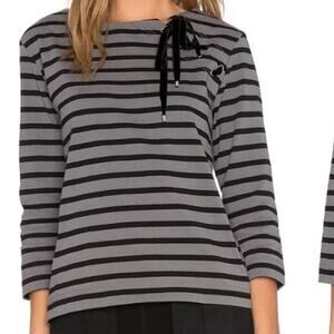 Marc Jacobs Jaquelyn Striped Lace Up Top Boxy Sz Small